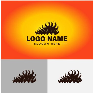 Caterpillar logo vektör sanat simgesi grafikleri ticari marka simgesi tırtıl logo şablonu