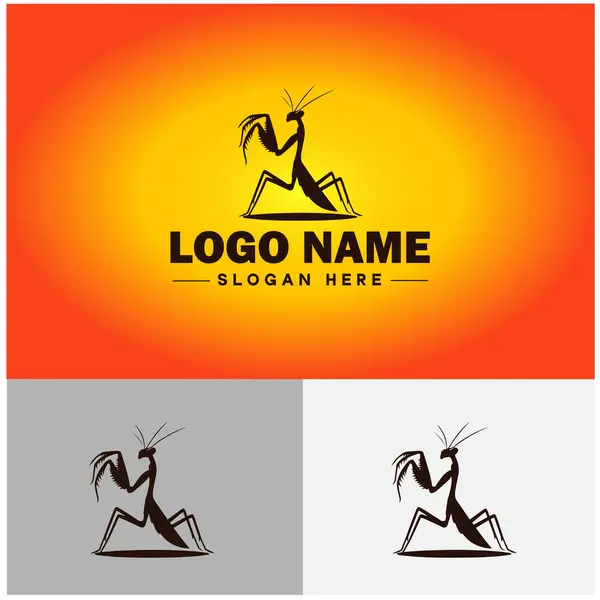 Mantid logo vektör sanat simgesi grafikleri ticari marka simgesi Mantis logo şablonu