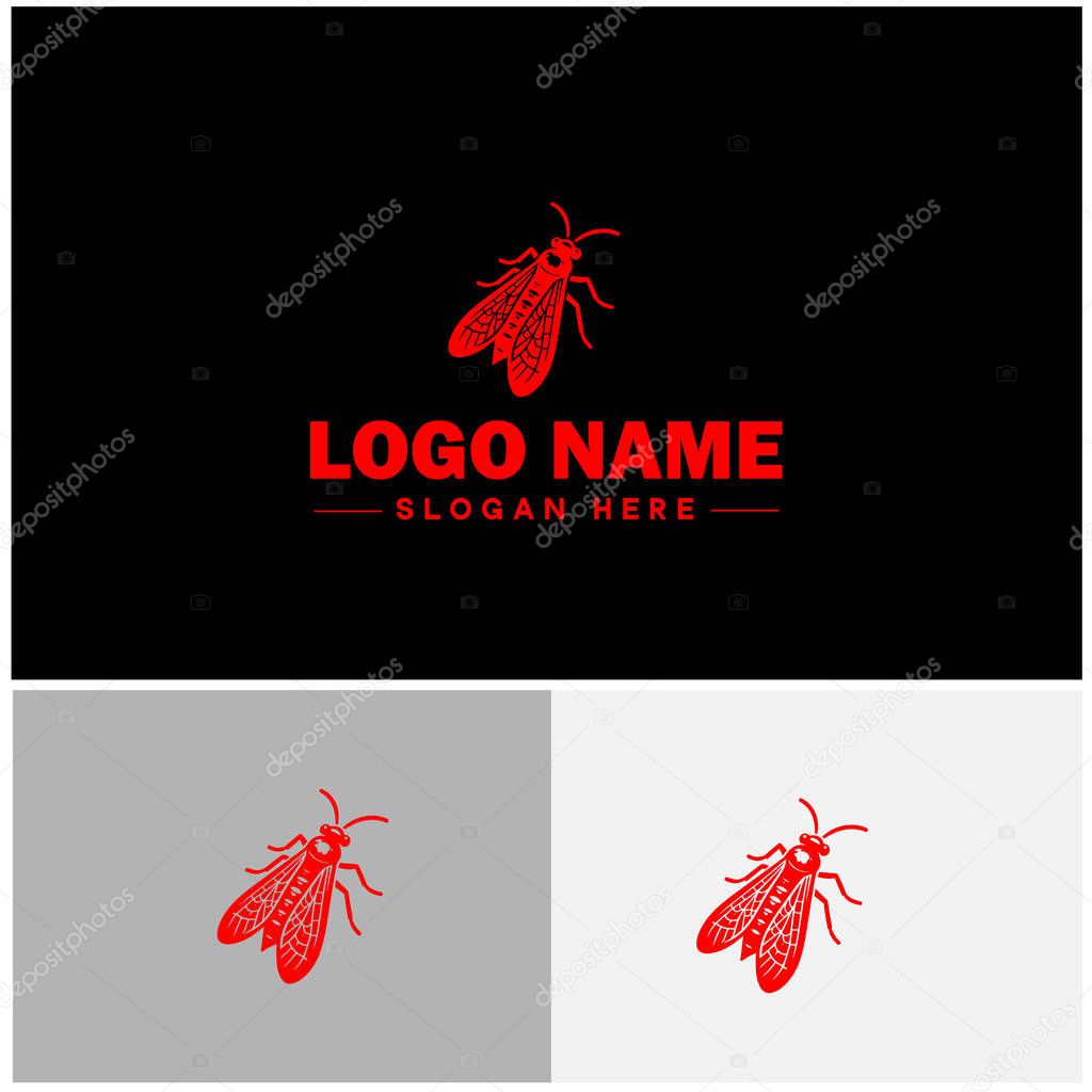 Lanternfly logo icon vector for business brand app icon Lanternfly Insect bee logo template