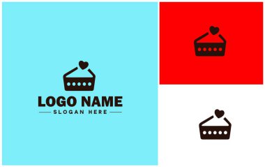 Pastane ikonu Pasta Pastanesi düz logo simgesi düzenlenebilir vektörü