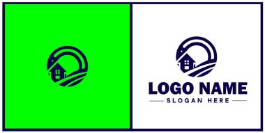 Emlak Yönetimi simgesi Estate Yönetimi Gayrimenkul Yönetimi Özellik Yönetimi düz logo işareti düzenlenebilir vektörü