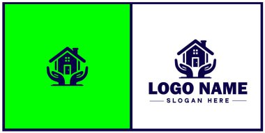 Emlak Yönetimi simgesi Estate Yönetimi Gayrimenkul Yönetimi Özellik Yönetimi düz logo işareti düzenlenebilir vektörü