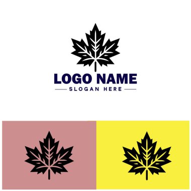 Maple Leaf ikonu Kanada amblemi Kanada 'nın yassı logo sembolü düzenlenebilir sembol.