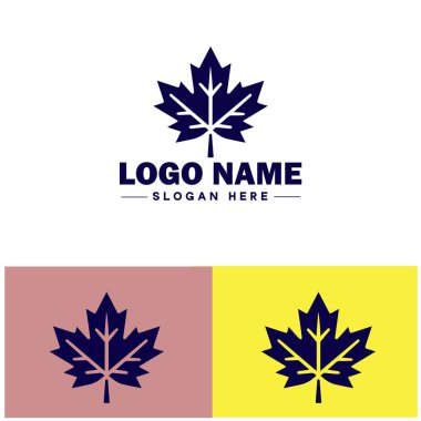 Maple Leaf ikonu Kanada amblemi Kanada 'nın yassı logo sembolü düzenlenebilir sembol.