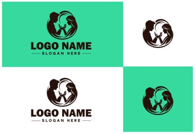 İlişki Danışmanlığı İkonları Terapisi Evlilik Danışmanlığı İlişki Koçluğu Düz logo Sembolü Düzenlenebilir Vektörü