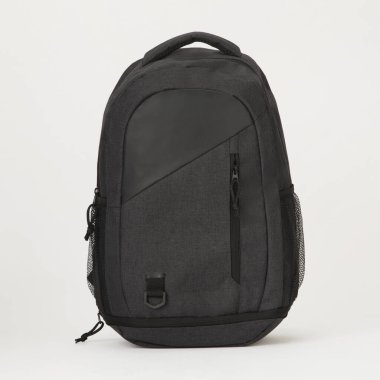 Crossbody Tek boynuzlu at Haberci Çocuklar Çanta Çantası Çantası Küçük kızlar beyaz arka planda izole edilmiş. Fermuarlı ve omuz bantlı. Tuval okul çantası. en üstteki görünüm.