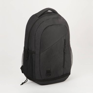 Crossbody Tek boynuzlu at Haberci Çocuklar Çanta Çantası Çantası Küçük kızlar beyaz arka planda izole edilmiş. Fermuarlı ve omuz bantlı. Tuval okul çantası. en üstteki görünüm.