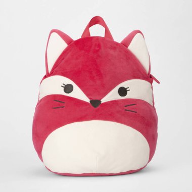 Crossbody Tek boynuzlu at Haberci Çocuklar Çanta Çantası Çantası Küçük kızlar beyaz arka planda izole edilmiş. Fermuarlı ve omuz bantlı. Tuval okul çantası. en üstteki görünüm.