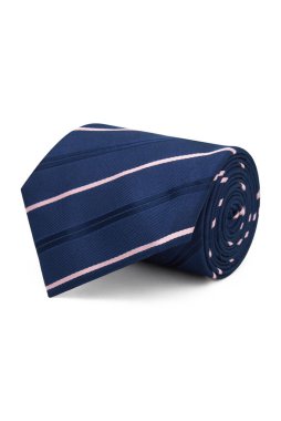 Boyunbağı (kravat) beyaz arkaplan + kırpma yolu üzerinde izole bir şekilde sarıldı.