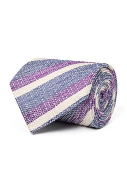 Boyunbağı (kravat) beyaz arkaplan + kırpma yolu üzerinde izole bir şekilde sarıldı.