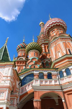 Moskova 'daki Kızıl Meydan' daki St. Basils Katedrali. Yüksek kalite fotoğraf