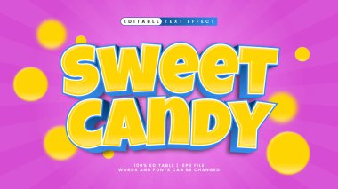 3D metin efekti tatlı şeker