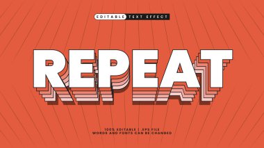 3d metin efekti retro vintage biçimini tekrarla