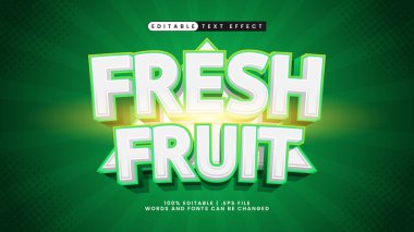 3D metin efekti taze meyve