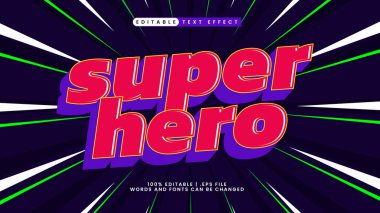 Süper Kahraman Metin Efekti