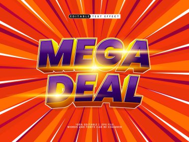 mega anlaşma 3d düzenlenebilir metin efekti satışı