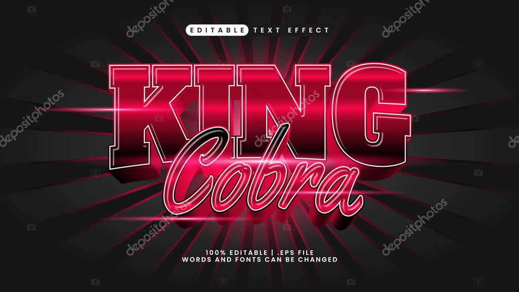 King cobra text effect