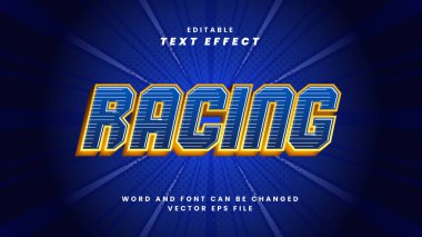 Racing editable text effect