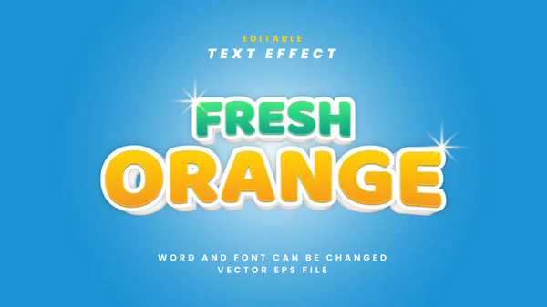 Taze turuncu düzenlenebilir metin efekti