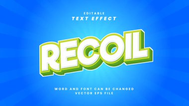 Recoil editable text effect clipart