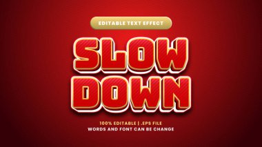 Modern 3d biçiminde düzenlenebilir metin efektini yavaşlat