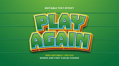 Modern 3d biçiminde yeniden düzenlenebilir metin efektini oynat