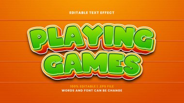 Modern 3d tarzında oyunların düzenlenebilir metin efekti oynanıyor