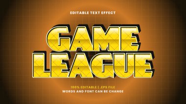 Modern 3d tarzında oyun ligi düzenlenebilir metin efekti