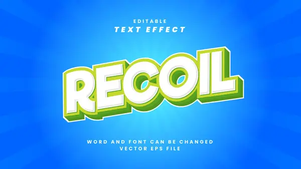 Recoil Editable Text Effect — Stock Vector