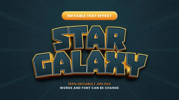 Modern 3d biçiminde düzenlenebilir yıldız gökadası metin efekti