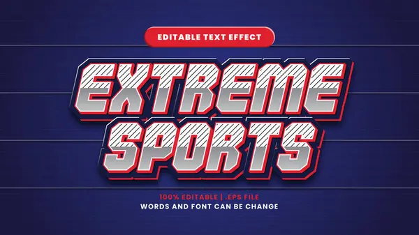 Modern 3d tarzında ekstrem spor düzenlenebilir metin efekti