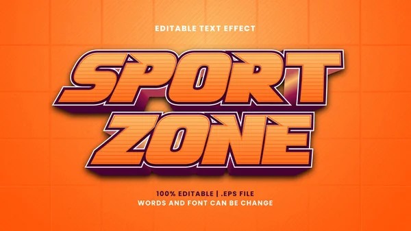 Modern 3d tarzında spor bölgesi düzenlenebilir metin efekti