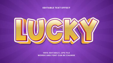 Komik ve çizgi film biçiminde şanslı düzenlenebilir metin efekti