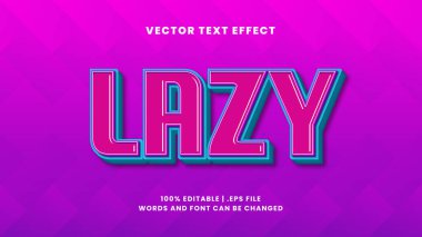 Tembel basit 3d düzenlenebilir metin efekti