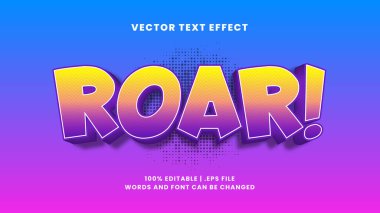 Kükre basit 3d düzenlenebilir metin efekti