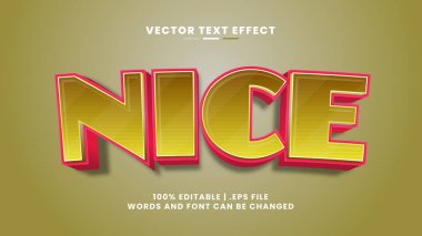 Çizgi film ve oyun metin biçiminde güzel 3d düzenlenebilir metin efekti