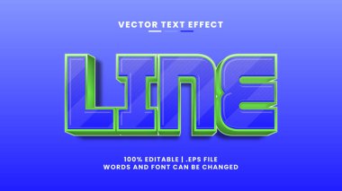 Çizgi film ve oyun metin biçiminde 3d düzenlenebilir metin efekti