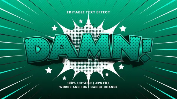 stock vector Damn comic editable text effect with cartoon text style