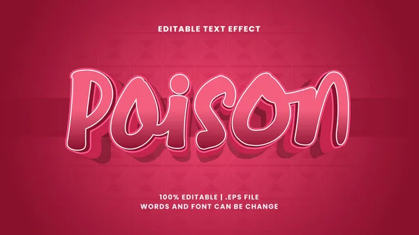 stock vector Poison editable text effect in simple and modern text style