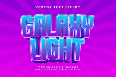 galaksi ışığı düzenlenebilir metin efekti