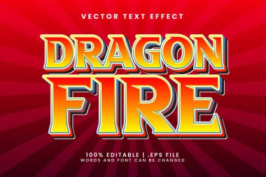 ejderha ateşi düzenlenebilir metin efekti komik ve komik metin biçimi