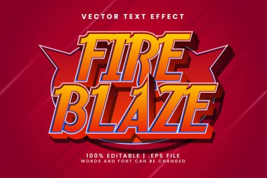 Fire Blaze 3d metin efekti düzenlenebilir