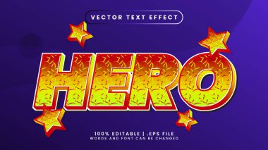 Süper kahraman metin efekti düzenlenebilir çizgi film ve komik metin biçimi