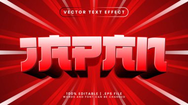 Japan text effect editable asia and temple text style clipart