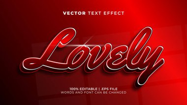 Güzel güller kırmızı 3d düzenlenebilir metin efekti şablonu biçimi