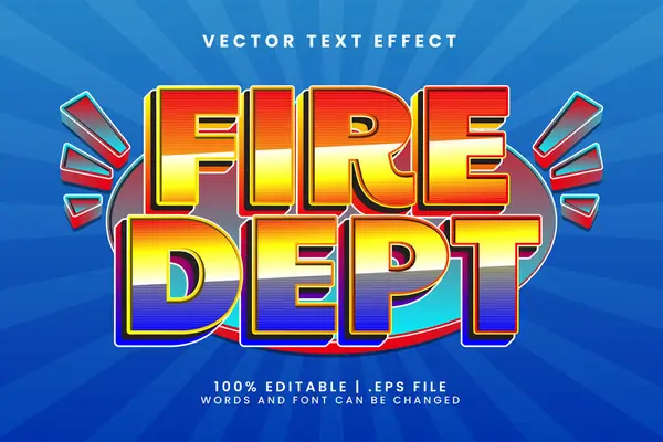 stock vector fire dept editable text effect for spicy design concept
