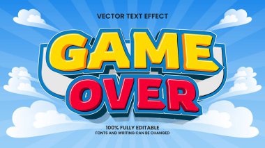 düzenlenebilir metin efekti oyunu bitti