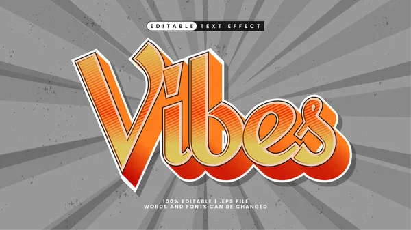 stock vector vibes 3d text effect retro vintage style