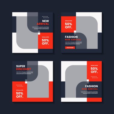 Moda satışı sosyal medya paylaşım şablonu