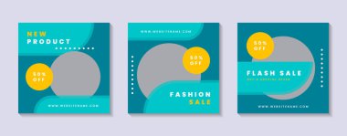 Moda minimalist sosyal medya şablon koleksiyonu
